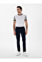 Navy Blue Slim Fit Waist Lace-Up Flexible Classic Trousers 50310507-Vr033 - 3