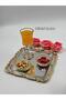 6 Persons 12 Pieces Stylish Gold Detail Brown Side Bar Set and Delight Bowl Set - 3