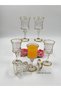 6 Persons 12 Pieces Stylish Gold Detail Brown Side Bar Set and Delight Bowl Set - 4
