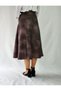 Leather Look Brown Belt Detail Midi Length Skirt - 7
