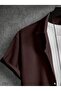 Men's Black Short Sleeve Shirt Shorts Ottoman Suit - 4