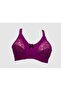 Women's Wire-Free, Unsupported Combed Cotton, Tulle, Lace, Strengthening Bra - 3