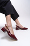 Iohsevel Women's Heeled Shoes 0012124   Burgundy Patent Leather - 4