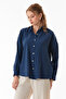 Basic Oversize Long Buttoned Back Shirt - 6