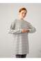 Striped Combed Cotton Tunic - Cream - Por La Cara - 4