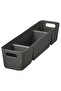 Drawer Organizer with Compartments 50X10X12,4 cm Ikea Organizer with Compartments Plastic Cutlery Holder Black