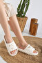 Women's Ornamental Stone Comfortable Sole Beach Pool Sea Daily Slippers - 2