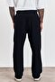 Men's Premium Summer Elastic Waist 100% Cotton Black Woven Trousers Ls-23100 - 5
