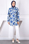 Navy Blue Patterned Buttoned Shirt - 2