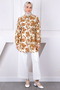 Brown Patterned Buttoned Shirt - 2