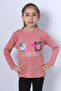 Girl's Long Sleeve Tshi̇Rt 4 Mevsi̇M Bi̇Si̇Klet Collar Cool Edi̇Ti̇On Printed D45 - 2