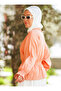 Elastic Blouse Shirt with Waist and Cuffs - Salmon - - 3