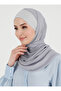 Boneli Plain Chiffon Shawl - Light Gray - - 2