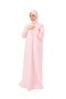 Star Printed Zippered Hijab Dress - Pink - Elanesa - 6