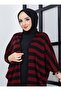 Tasseled Striped Cap - Burgundy - Sahra Butique - 3