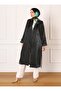 Shiny Fabric Trench Coat - Black - Refka - 4