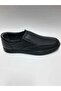 Genuine Leather Black Laceless Summer Daily Comfortable Flexible Rubber Sole Men's Shoes