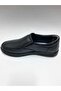 Genuine Leather Black Laceless Summer Daily Comfortable Flexible Rubber Sole Men's Shoes - 3