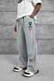Men's Sweatpants Acs Street Washed Gray Oversize Baggy Loose Fit 3 Yarns Without Ruffles