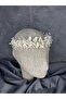 تاج الزفاف المطرز من Verassi Mine والكريستال اللؤلؤي - 6