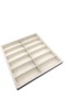 Domestic Production Havana Model Suede Fabric Cream Color 36/38 Cm Compartmented Drawer Glasses Stand - 3