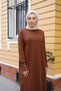 Women's Mercerized Collar Stone Detailed Frilly Knitwear Dress - 7