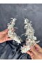 Intensely Embroidered Verdage Pearlescent Crystal 2 Piece Bridal Crown Hair Accessory - 4
