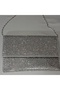 Silver Evening Dress Bag Glass Stone Evening Dress Bag Silver Portfolio Bag Glass Evening Bag Clutch - 7
