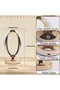 Oval Shaped Touchable Home Decor Stand, Gold - 5