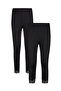 Black Lace High Waist Viscose Lycra Leggings Pack of 2 (with Plus Size Option)