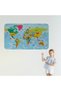 Turkish Educational Country And Capital Ocean Detailed Atlas Decorative World Map Wall Sticker-3865 - 2