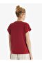 Women's Short Sleeve Shorts Burgundy Pajama Set 60553-59 - 3