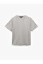Short Sleeve Crew Neck Relaxed Cut Basic Sports T-Shirt