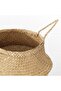 FLÅDIS Basket – 25 cm, Handwoven Seagrass Storage, Foldable Handles - 5