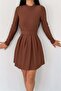 Women's Belted Mini Striped Dress Dpkklf58 - Tan - 3