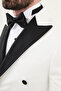 Straight Slim Fit Wide Collar Double Breasted Men's Grooming Suit White - 45376.25Y - 2