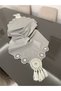 Gray Duck Linen Hand Knitted Motif Runner 40X120 cm - 4