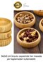 Premium Set of 3 Natural Bamboo Snack Bowls Wooden Decorative Plain Bowl Round Snack Container Sauce Bowl - 2
