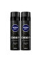 MEN DEEP Smooth Shave Shaving Foam, Antibacterial Black Carbon, 200m, Pack of 2l