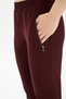 Claret Red Lycra Women's Jogger Pants - Pockets, for Outdoor Hiking, Casual Sweatpants 0734 - 2