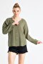 Long Sleeve Pearl Summer Muslin Shirt Khaki Hk - 3