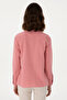 Women's Pink Linen Blend Long Sleeve Basic Shirt 50298098-Vr041 - 5