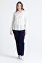 Long Sleeve Voile Avşar Summer Shirt Cream Krm - 5