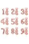 3 Year Old Foil Balloon Set with Rose Gold Heart - 2