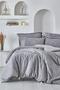 Nature Double Duvet Cover Set 100% Organic Cotton Muslin Gray 200x220 Cm