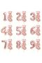4 Year Old Foil Balloon Set with Rose Gold Heart - 2