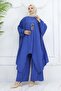 Long Tunic Loose Double Suit Cobalt Blue Model 4765 - 5