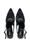 Women's Vegan Black Heeled Shoes - 5