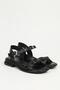 Black Women's Leather Sandals Pc-54617 - 2