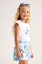 Floral High Waisted Relaxed Cut Summer Casual and Special Occasion Eid Girls Shorts - 2